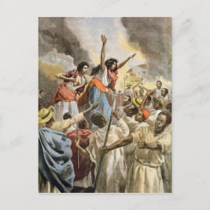 Postal Las princesas reales predicando la guerra santa