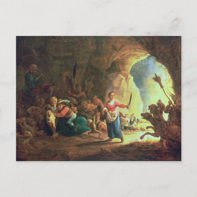 Postal Las puertas de Hades (Anverso)