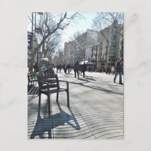 Postal Las Ramblas de Barcelona