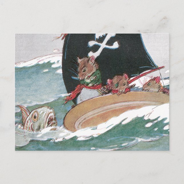 Postal Las Ratas de Pastel y el Gran Pez Espantoso (Anverso)