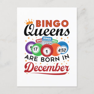 Postal Las reinas del Bingo de cumpleaños nacen en diciem