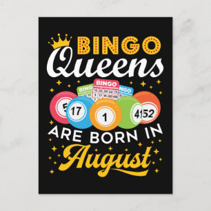Postal Las Reinas del Bingo Nacen en Cumpleaños de Agosto