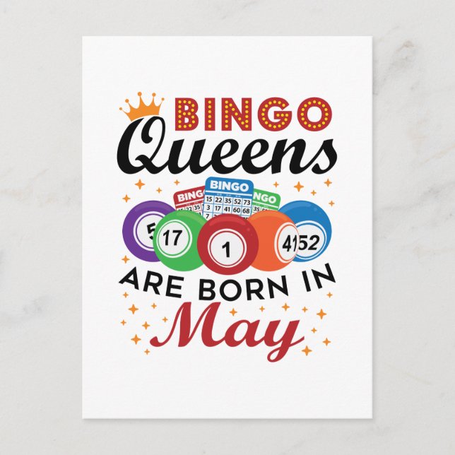 Postal Las Reinas del Bingo Nacen en Mayo (Anverso)