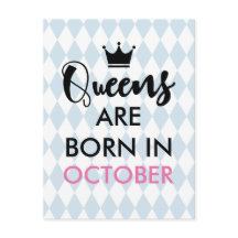 Las reinas nacen en - mes Personalizado y color