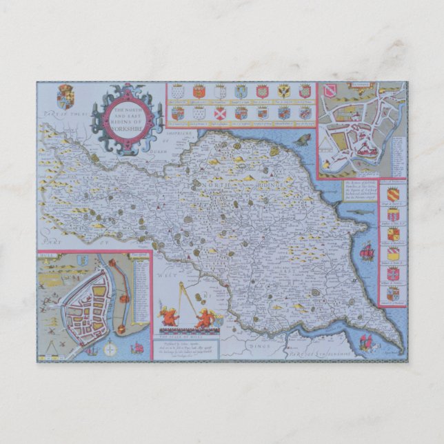 Postal Las rejas norte y este de Yorkshire (Anverso)