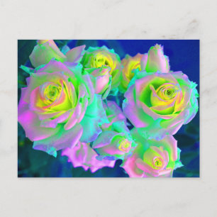 Postal Las Rosas Perladas Iridescentes