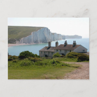 Postal Las siete hermanas, el paraíso de Cuckmere, el Sus