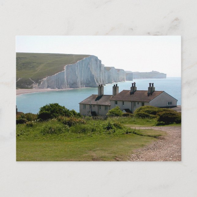 Postal Las siete hermanas, el paraíso de Cuckmere, el Sus (Anverso)