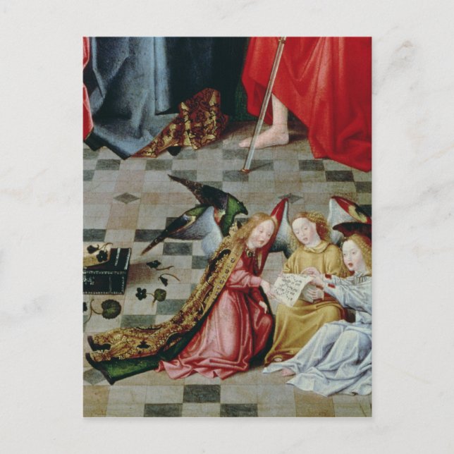 Postal Las siete joyas del retablo de la Virgen (Anverso)