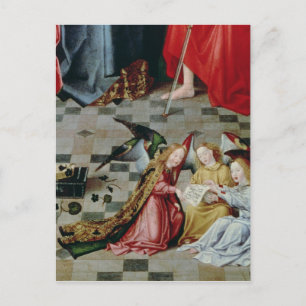 Postal Las siete joyas del retablo de la Virgen