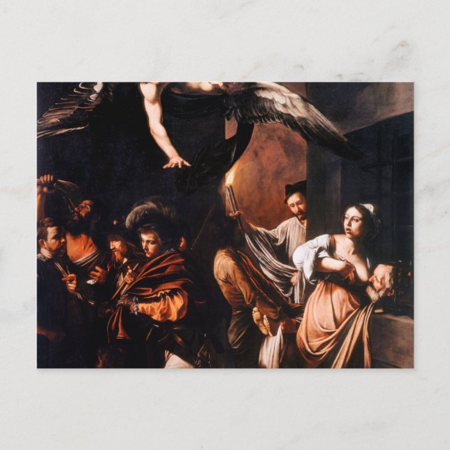Postal Las Siete Obras De Misericordia De Caravaggio (Anverso)