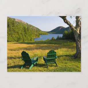 Postal Las sillas Adirondack en el césped del Jordán