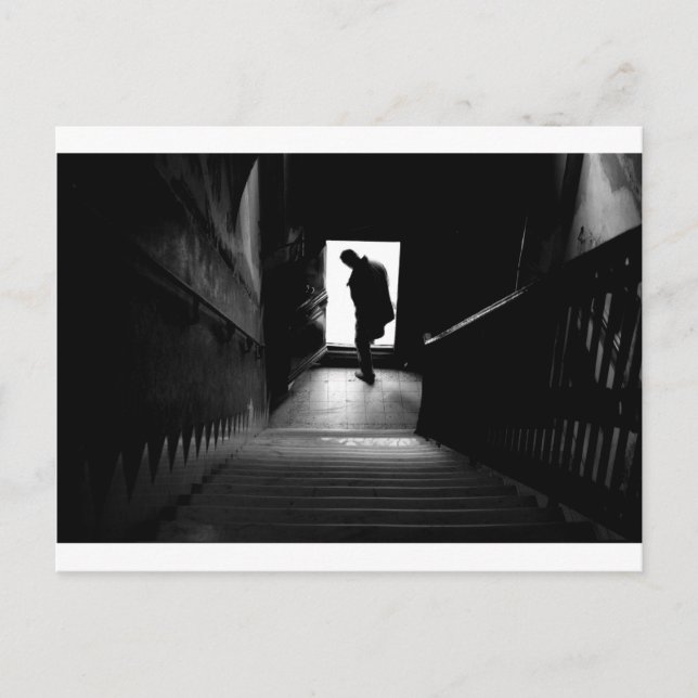 Postal las siluetas de la gente (Anverso)