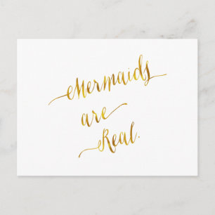 Postal Las Sirenas Son Verdaderas Citas De Oro Relieve me