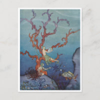 Las Sirenas Vintage La Postcarta De Los Ninfas Mar