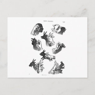 Postal Las sombras de manos en la pared