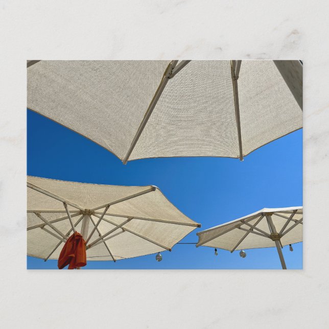 Postal Las sombrillas del Beach Club (Anverso)