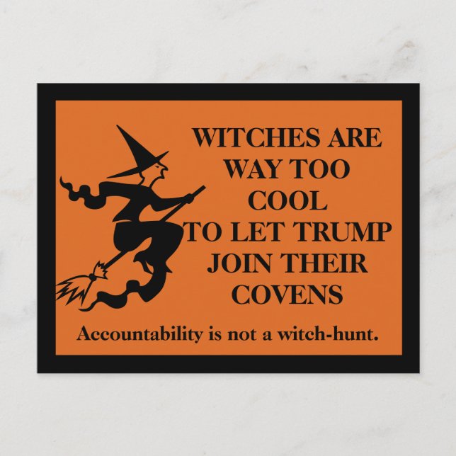 Postal Las Testigos Son Guay. Trump no lo es. (Anverso)