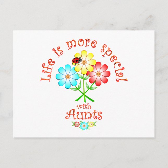 Postal Las tías son especiales (Anverso)