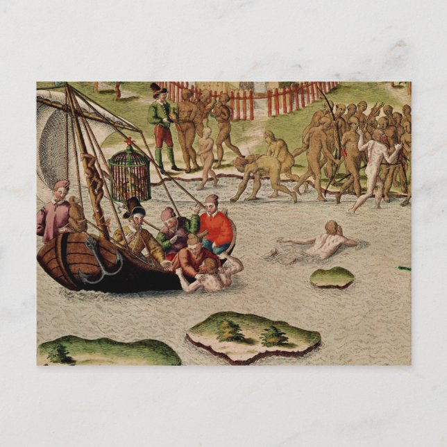 Postal Las tierras de los buques franceses (Anverso)