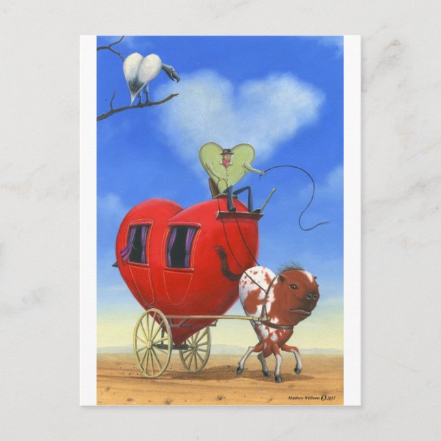 Postal Las tierras del corazón (Anverso)