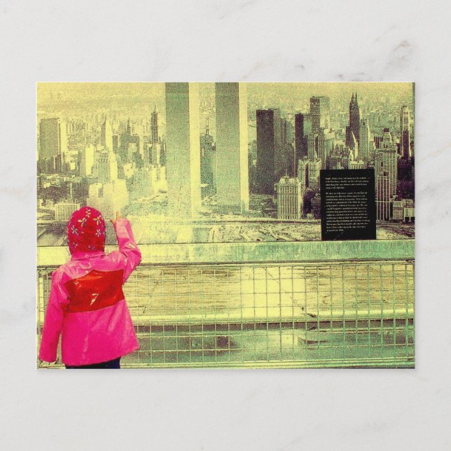 Postal Las torres y un niño (Anverso)