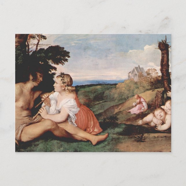 Postal Las tres edades del hombre (Anverso)