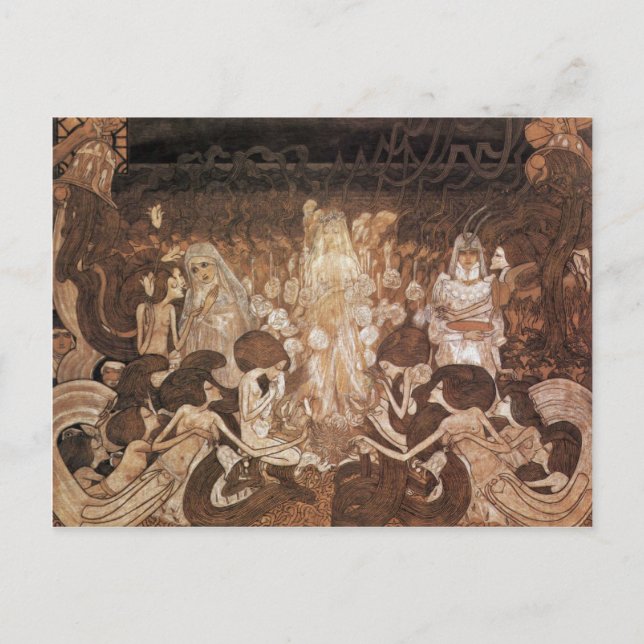 Postal Las Tres Novias De Toorop Jan (La Mejor Calidad) (Anverso)