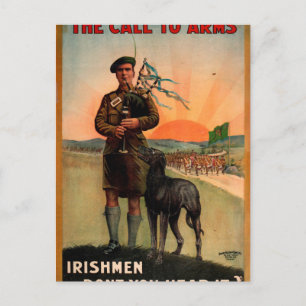 Postal Las tuberías llaman Poster 1916_Propaganda