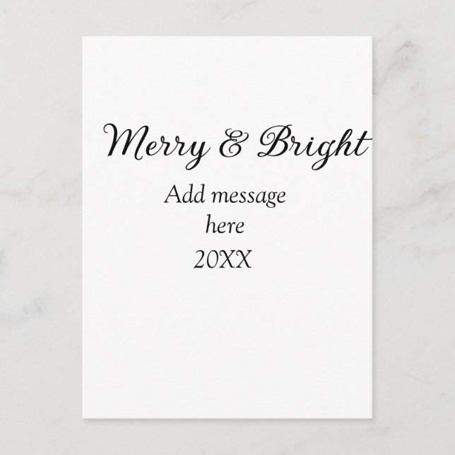 Postal Las vacaciones de los Navidades más brillantes aña (Anverso)