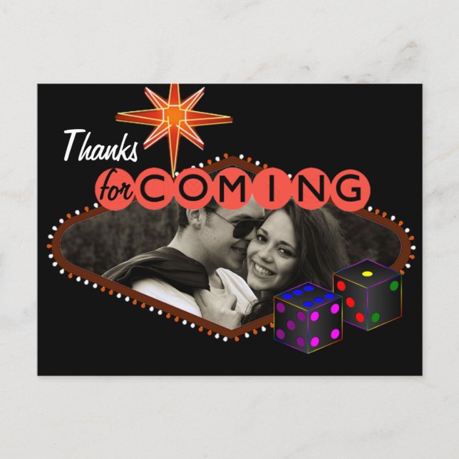 Postal Las Vegas Boda Gracias (Anverso)