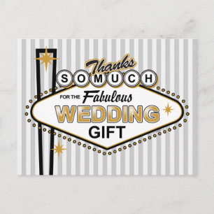 Postal Las Vegas Boda Gracias Postcard