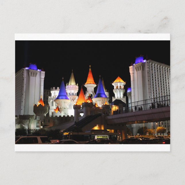 Postal Las Vegas Castle Hotel Gaming Vegas City Colorous (Anverso)