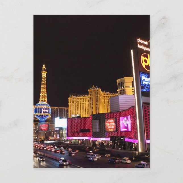 Postal Las Vegas de noche (Anverso)