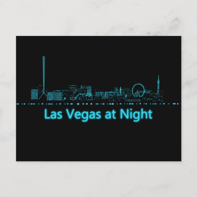 Postal Las Vegas de noche (Anverso)