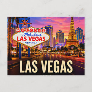 Postal Las Vegas Nevada EE. UU. Luces de la Franja Desier