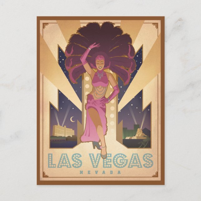 Postal Las Vegas, Nevada | Showgirl (Anverso)