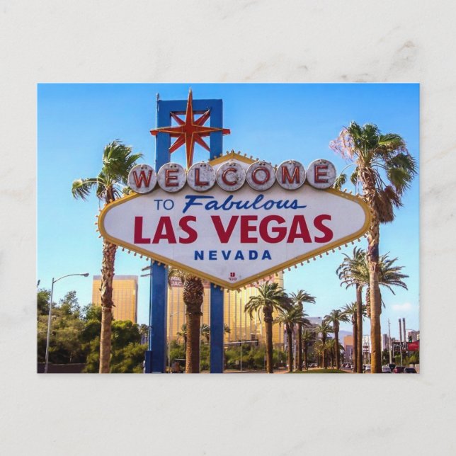 Postal Las Vegas Nevada | Signo de bienvenida (Anverso)