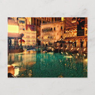 Postal Las vegas Nights Casino Original Resumen Arte