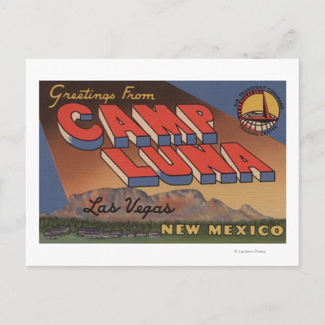 Postal Las Vegas, Nuevo México - Camp Luna (Anverso)