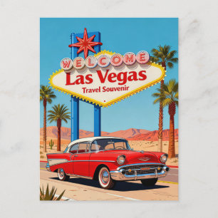 Postal Las Vegas, NV – Estilo de viaje retro de los años 
