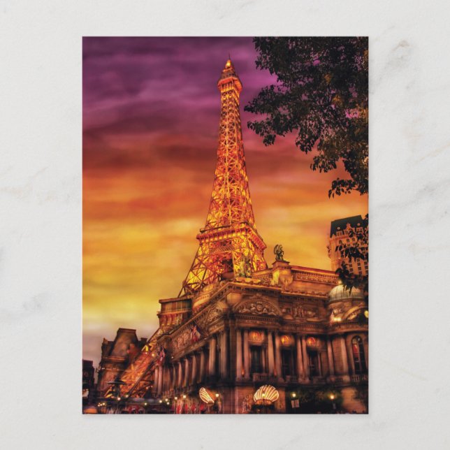 Postal Las Vegas - París - El Hotel París (Anverso)