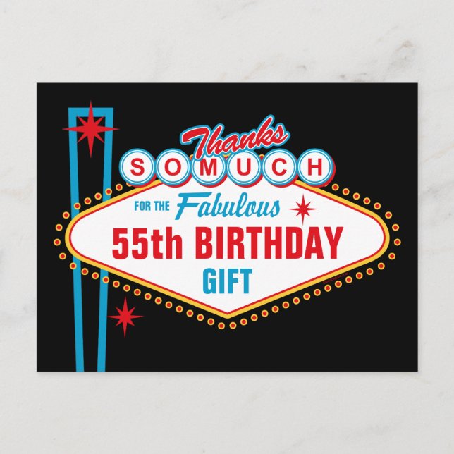 Postal Las Vegas Personalizado Gracias (Anverso)