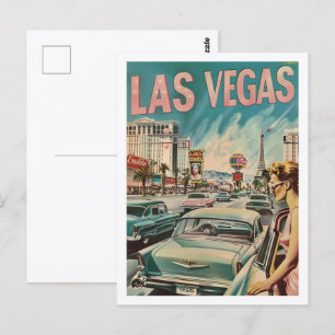 Postal Las Vegas USA Vintage Famoso Travel Place