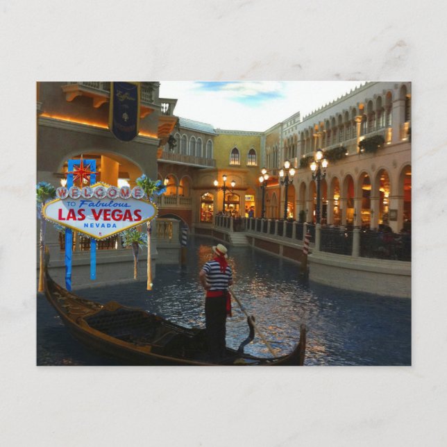 Postal Las Vegas Venetian Gondola (Anverso)