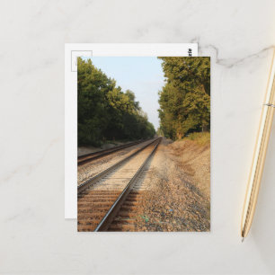 Postal las vías del tren