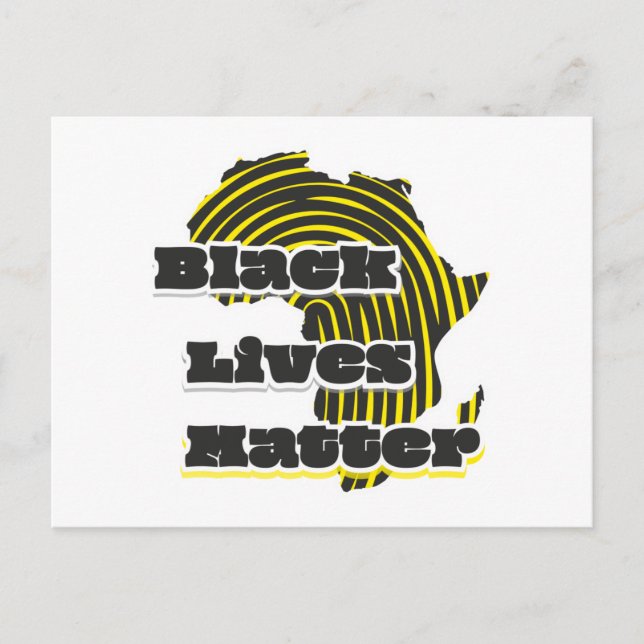 Postal Las vidas negras importan (Anverso)