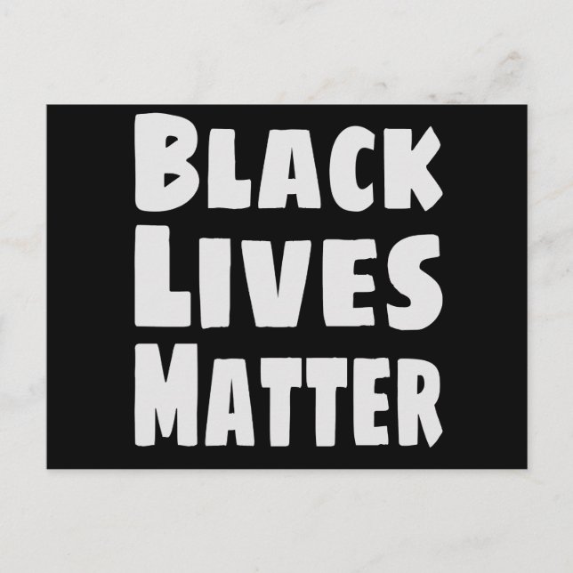 Postal Las vidas negras importan BLM (Anverso)