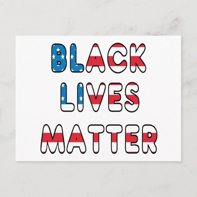 Postal Las vidas negras importan BLM (Anverso)