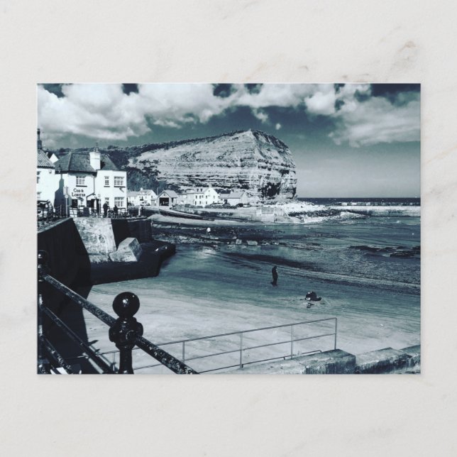 Postal Las vistas al puerto de Staithes, North Yorkshire. (Anverso)